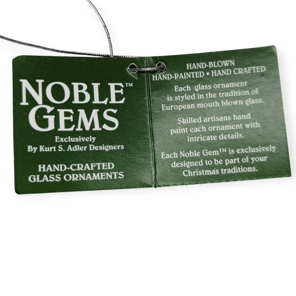 Nobel Gems by Kurt S Adler Christmas Crab Blue Red Glass Ornament w/Original Box - Picture 4 of 13